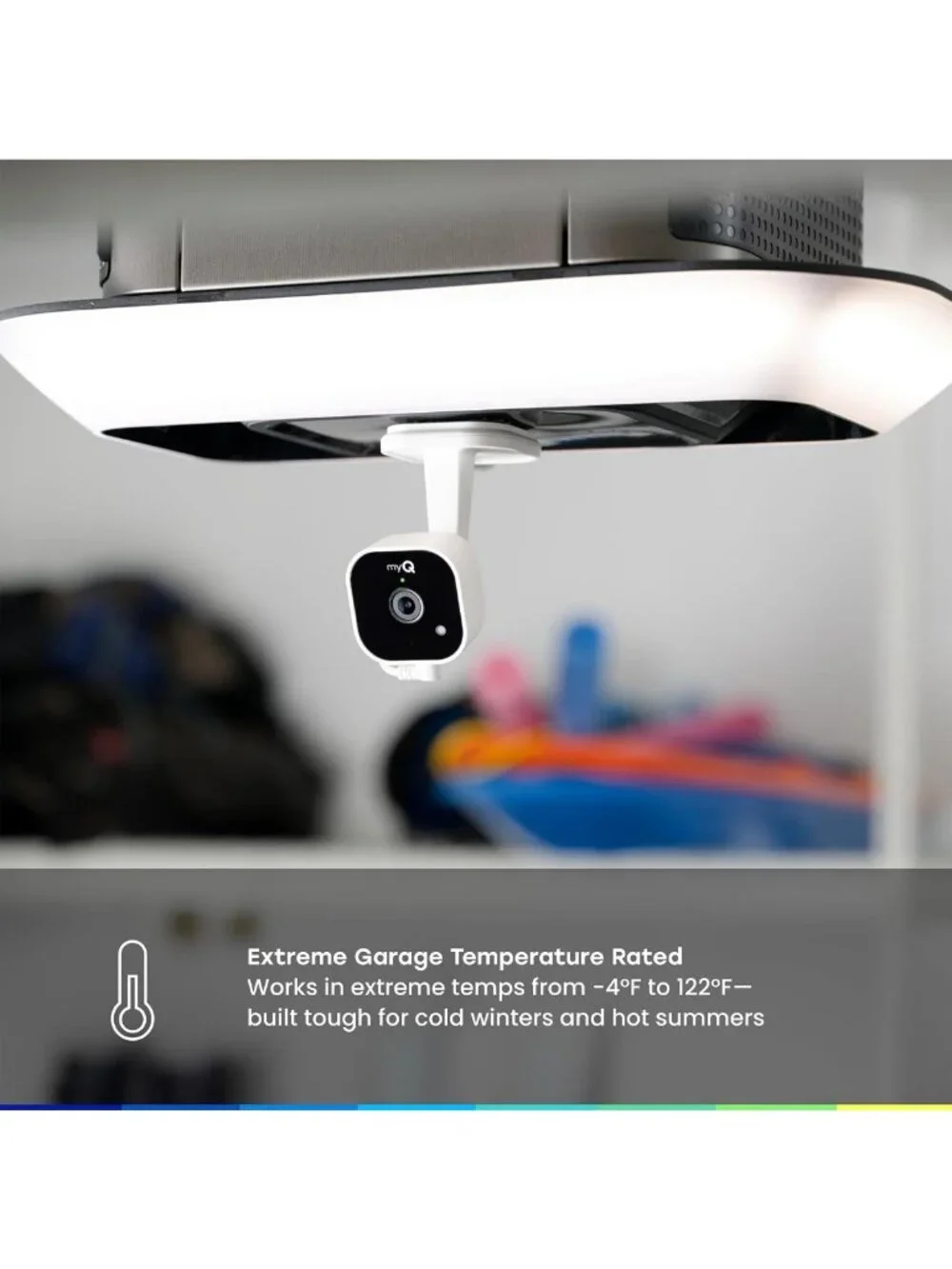 2K Smart Wi-Fi Garage Camera with Night Vision, 2-Way Audio & Motion Alerts